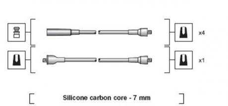 MSK1024 К-т проводов зажигания Lada MAGNETI MARELLI 941318111024