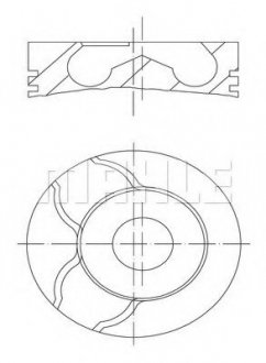 Поршень з кільцями, TDI 89.0mm MAHLE / KNECHT 001 01 00