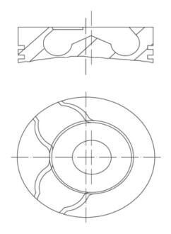 Поршень двигуна MAHLE / KNECHT 021 PI 00122 001