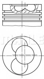 Поршень 2.0TD AZV,BDJ,BMM 1-2цил MAHLE / KNECHT 030 90 02