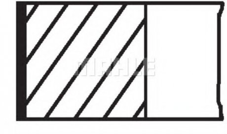 Кільця поршня N42/N45/N46 1,6/1,8/2,0 MAHLE / KNECHT 081 RS 00101 0N1 (фото 1)