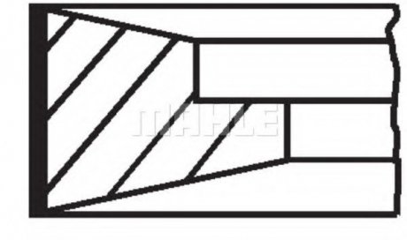 Кольца поршневые (1cyl). DEUTZ BF4M1013/BF6M1013). D 108.0 (3/2/3.5) MAHLE MAHLE / KNECHT 099 99 N0