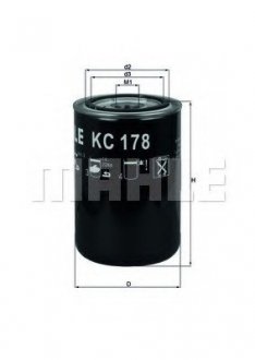 Фільтр паливний високого тиску DAF MAHLE / KNECHT KC178