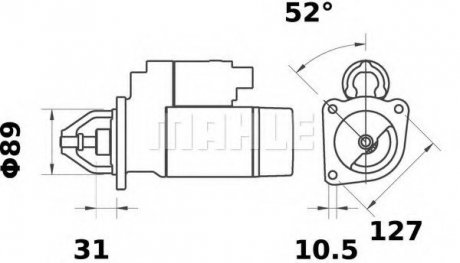 Стартер 24V 4kW z9 AZF4515 MAHLE / KNECHT MS232