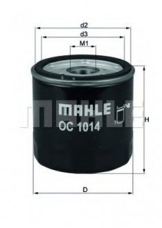 Масляний фільтр MAHLE / KNECHT OC1014