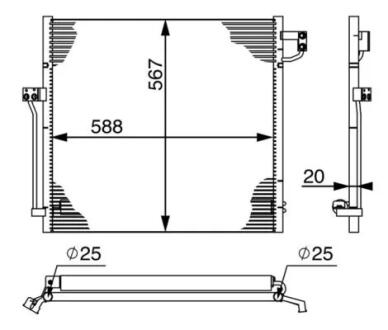 Радиатор кондиционера MAHLE MAHLE / KNECHT AC 41 000S