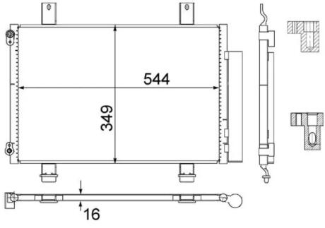 Радиатор кондиционера MAHLE MAHLE / KNECHT AC 456 000S