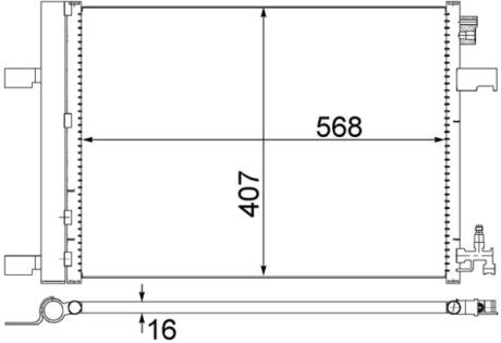 Радиатор кондиционера MAHLE MAHLE / KNECHT AC 636 000S