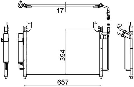 Радиатор кондиционера MAHLE / KNECHT AC 642 000S