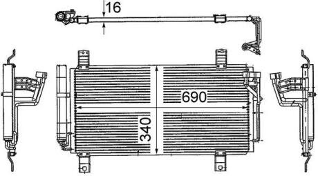Радиатор кондиционера MAHLE MAHLE / KNECHT AC 714 000S