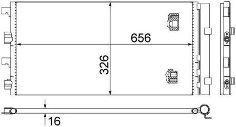 Радиатор кондиционера MAHLE MAHLE / KNECHT AC 724 000S