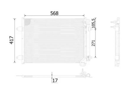 Радиатор кондиционера MAHLE / KNECHT AC 734 000S (фото 1)