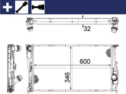 Радиатор охлаждения двигателя MAHLE MAHLE / KNECHT CR 1083 000S