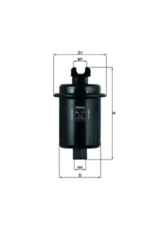 Фільтр паливний, HYUNDAI AccentI/II, LantraII, 1.3-1.5, 94-00 MAHLE / KNECHT KL111