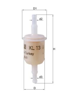 Фільтр паливний, 2.0 BMW3 82-90/С25 81-94/Ducato 82-90/Florino80-93 MAHLE / KNECHT KL 13