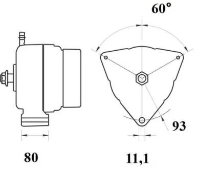 Генератор MAN D2866LF/D2876LF MAHLE MAHLE / KNECHT MG 795