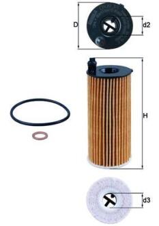 Масляний фільтр MAHLE / KNECHT OX8131D