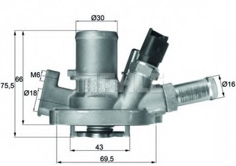 Термостат MAHLE / KNECHT TI 151 80 (фото 1)