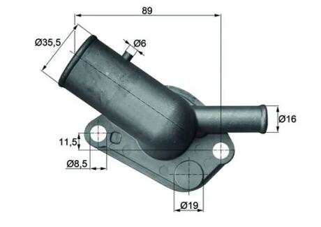 Термостат FIAT; LANCIA; ZASTAVA (Mahle) MAHLE / KNECHT TI 64 87 D