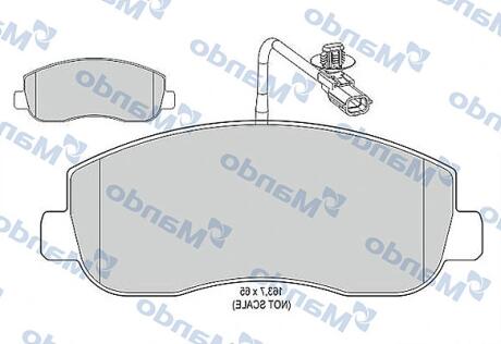 Тормозные колодки дисковые передние MANDO MBF015042