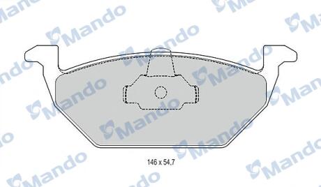 Гальмівні колодки до дисків MANDO MBF015144 (фото 1)