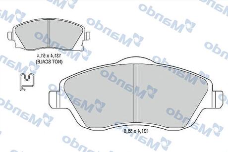 Гальмівні колодки до дисків MANDO MBF015178 (фото 1)