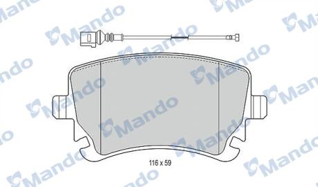 Гальмівні колодки до дисків MANDO MBF015207 (фото 1)
