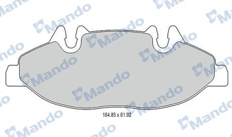Гальмівні колодки до дисків MANDO MBF015208 (фото 1)