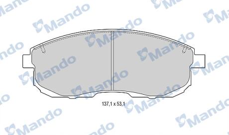 Тормозные колодки дисковые передние MANDO MBF015246