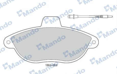 Гальмівні колодки до дисків MANDO MBF015472 (фото 1)