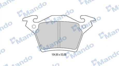 Гальмівні колодки до дисків MANDO MBF015663 (фото 1)