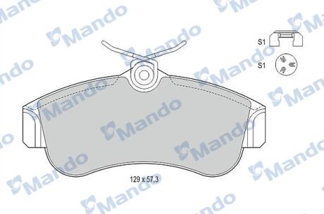 Гальмівні колодки до дисків MANDO MBF015726 (фото 1)