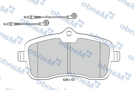Гальмівні колодки до дисків MANDO MBF015779 (фото 1)