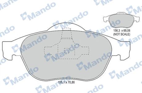 Гальмівні колодки до дисків MANDO MBF015790 (фото 1)