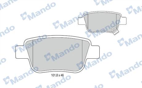 Гальмівні колодки до дисків MANDO MBF015872 (фото 1)