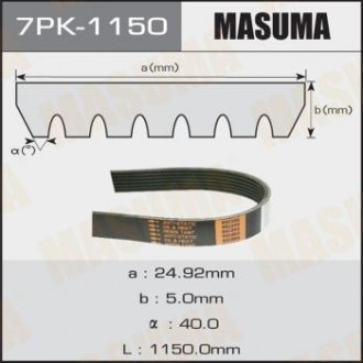 Ремінь поліклінової MASUMA 7PK1150