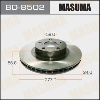 Диск гальмівний передний FORESTER/ S11(Кратно 2 шт) MASUMA BD8502 (фото 1)