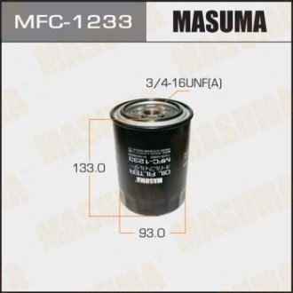 Фильтр масляный MAZDA 5 (CW) 2.0 (11-16)Turbo (10-15)/SKODA ROOMSTER (5J) 1.2 TDI (10-15) MASUMA MFC1233 (фото 1)