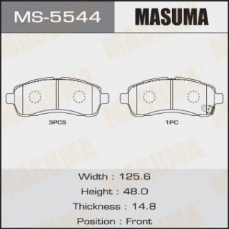 Колодка гальмівна MASUMA MS5544