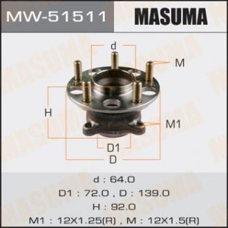 Маточина колеса MASUMA MW51511