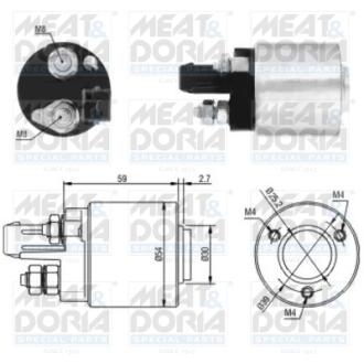 MEATDORIA AUDI Магнітний перемикач стартера A3 (8L1) 1.6 00-03, SEAT AROSA (6H1) 1.4 TDI 00-04, SKODA OCTAVIA I (1U2) 1.6 97-07, VW BORA I (1J2) 1.9 TDI 00-05 MEAT&DORIA 46105