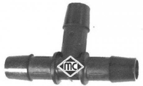 Універсальний пластиковий зєднувач шлангів 13mm (T-образний) Metalcaucho 00065 (фото 1)
