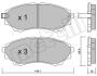 Комплект гальмівних колодок (дискових) Metelli 2206100 (фото 1)