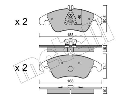 Комплект гальмівних колодок Metelli 2207752