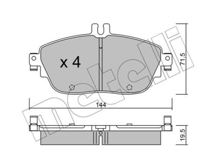 Комплект тормозных колодок Metelli 2209650