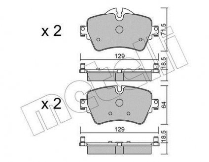 Комплект тормозных колодок Metelli 22-1013-0 (фото 1)