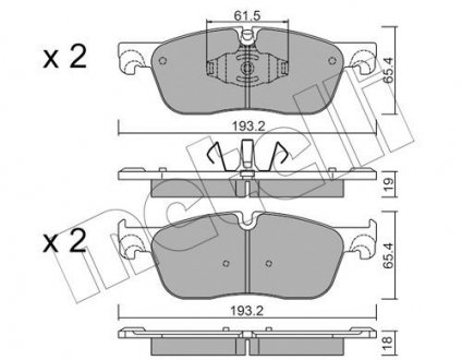 Комплект гальмівних колодок (дискових) Metelli 22-1123-0 (фото 1)