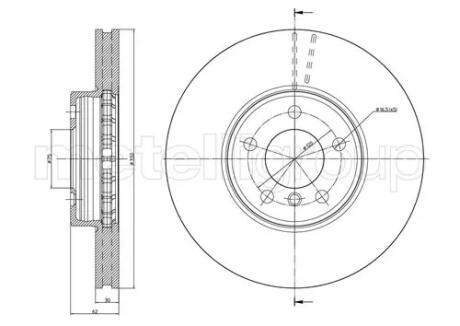 Диск тормозной Metelli 230784C