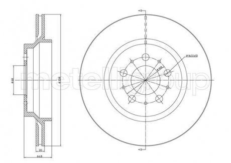 Диск тормозной Metelli 23-1133C