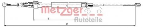 Трос ручного гальма METZGER 10.7509 (фото 1)